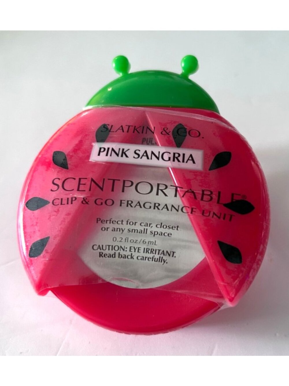 Slatkin & Co Pink Sangria Scentportable Clip & Go Fragrance Unit 0.2 Fl Oz